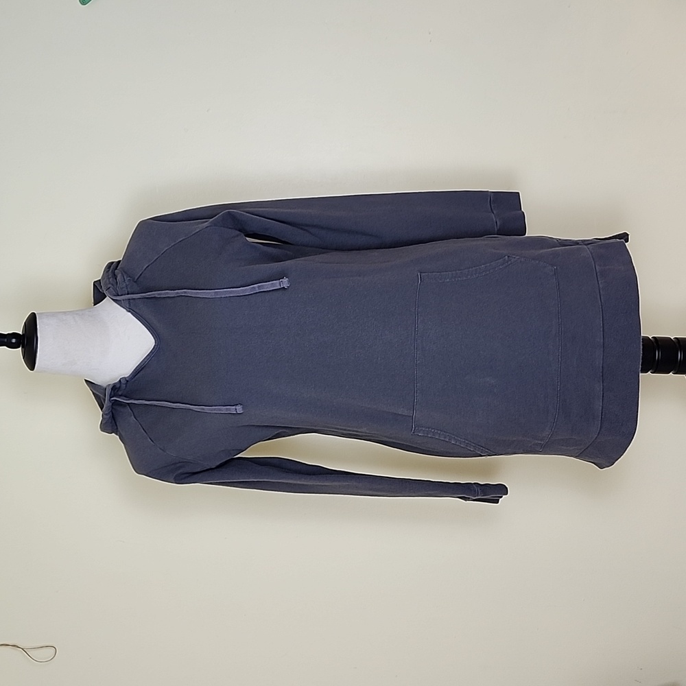 Regna  Women's Gray Lightweight, Long Sleeve, Tunic Hoodie/Sweatshirt Size Small